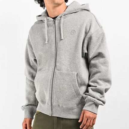 Fundamentals Ninth Hall Heather Grey Zip Up Hoodie