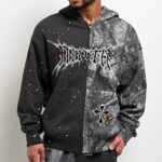 Ninth Hall Adductor Grey & Camo Boxy Zip Hoodie