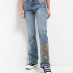 Ninth Hall Alyssia Printed Selfie Mid Rise Jeans