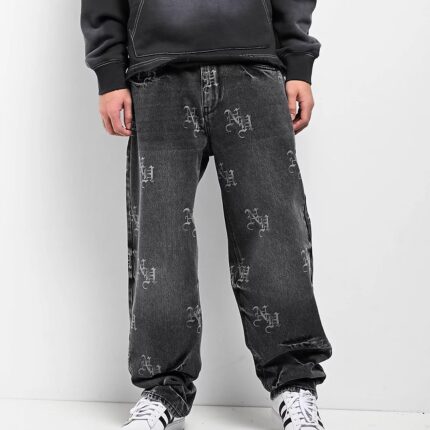 Ninth Hall Ambush Black Wash Loose Fit Jeans