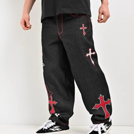 Ninth Hall Ambush Crosses Black Raw Denim Jeans