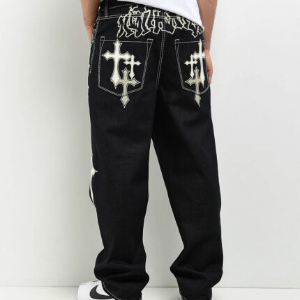 Ninth Hall Ambush Crosses Indigo Loose Fit Jeans