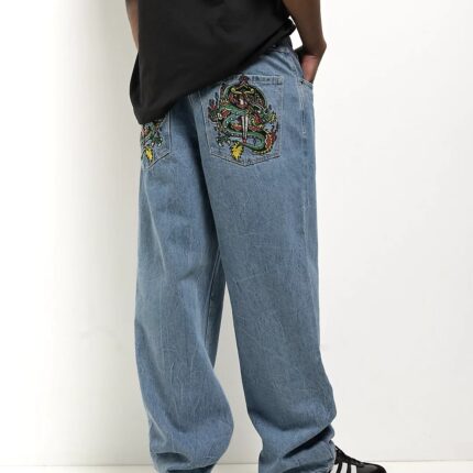Ninth Hall Ambush Dragon Blue Loose Fit Jeans