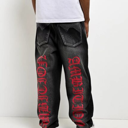 Ninth Hall Ambush Locked Rhinestone Jeans