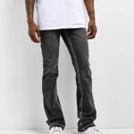 Ninth Hall Black Denim Stacked Flare Jeans