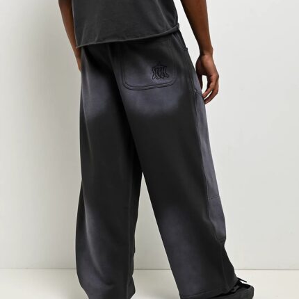 Ninth Hall Bucked Grey Wash Baggy Sweatpants