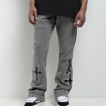 Ninth Hall Crosses Stacked Flare Sweatpants