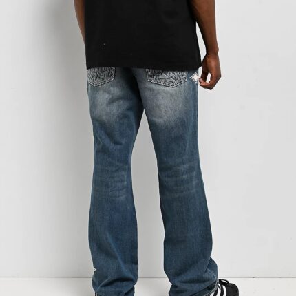Ninth Hall Defender Applique Crosses Flare Jeans