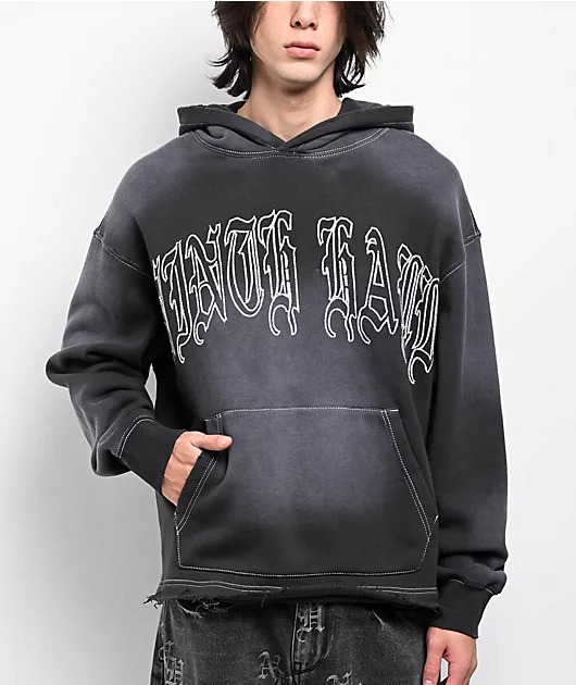 Ninth Hall Fein Hoodie Black Wash Ninth Hall Fein Hoodie Black Wash