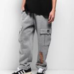 Ninth Hall Flash Tattoo Loose Fit Sweatpants Grey