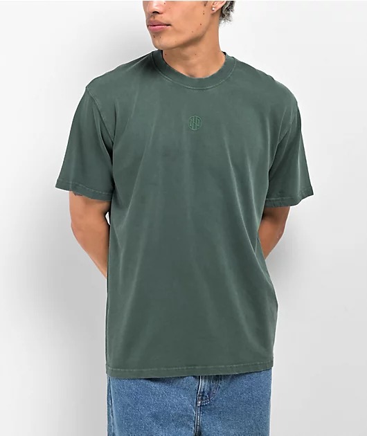 Ninth Hall Fundamentals Green Wash Boxy T-Shirt Ninth Hall Fundamentals Green Wash Boxy T-Shirt