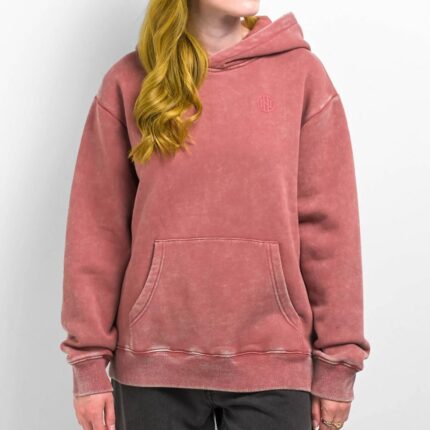 Ninth Hall Fundamentals Red Wash Relaxed Hoodie