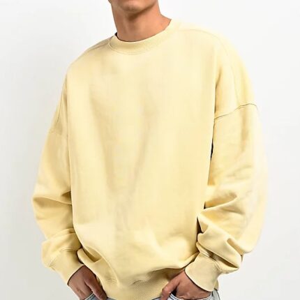 Ninth Hall Fundamentals Tan Boxy Crewneck Sweatshirt