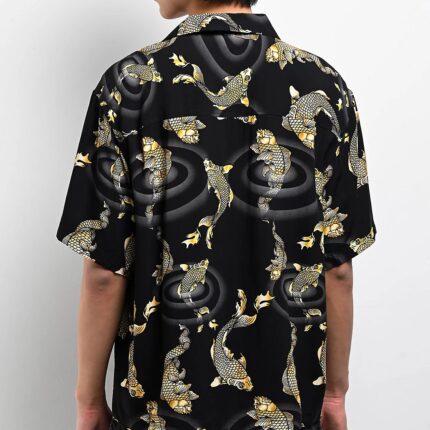 Ninth Hall Koi Black Button Up Shirt