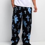 Ninth Hall Neon Salvation Black Lounge Pants