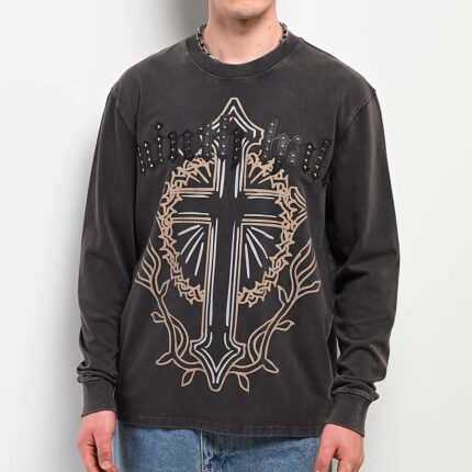 Ninth Hall Night Crawler Black Wash Sweatshirt