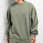Ninth Hall Oversized Crewneck Sweatshirt Light Green