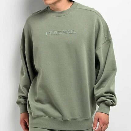Ninth Hall Oversized Crewneck Sweatshirt Light Green