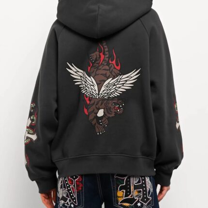 Ninth Hall Wichita Raglan Black Hoodie