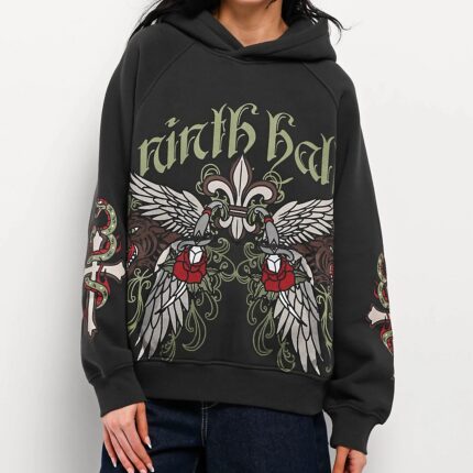 Ninth Hall Wichita Raglan Black Hoodie